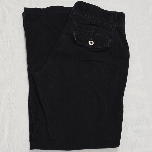 Dockers ✦ Black Corduroy Pants ✦ 100% Cotton Straight‑Leg Trousers Sz 6 Classic - Picture 6 of 9